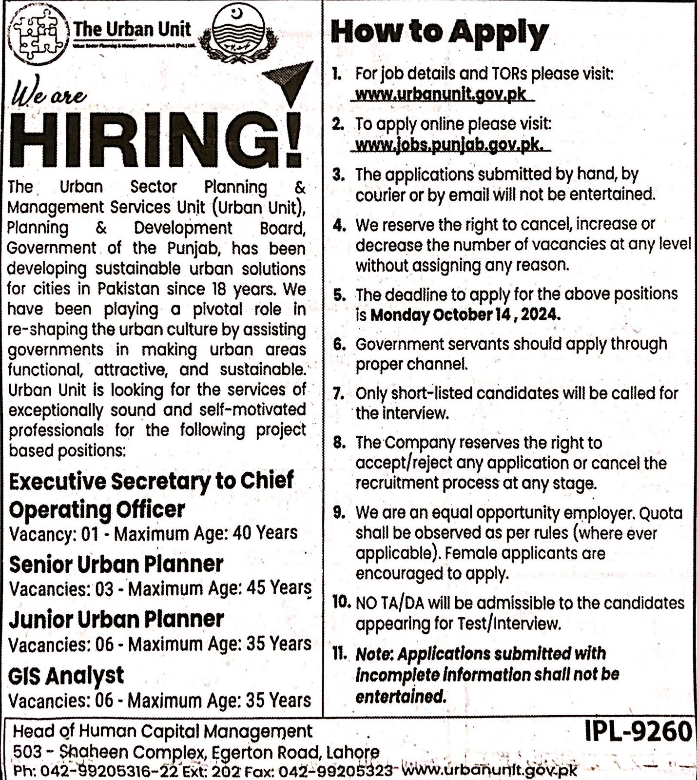 Senior Urban Planner 